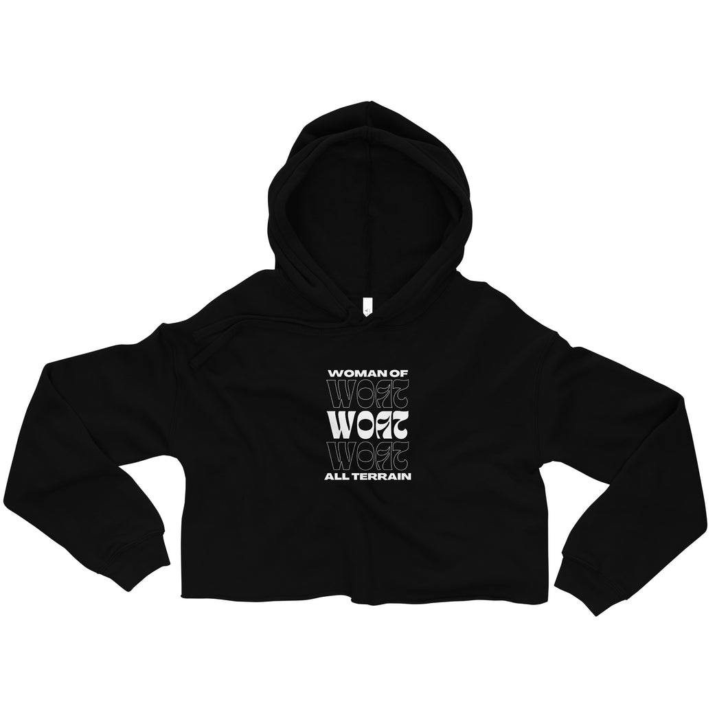 WOAT Text Crop Hoodie